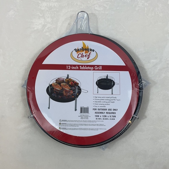 Barbeque Chef- 12 inch Tabletop Grill NIP - Picture 7 of 8